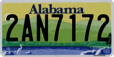 AL license plate 2AN7172