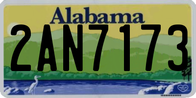 AL license plate 2AN7173
