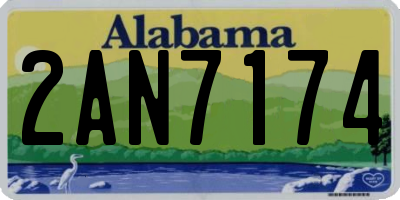 AL license plate 2AN7174