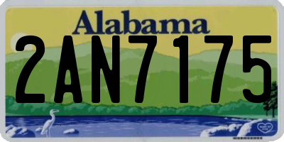 AL license plate 2AN7175