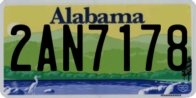 AL license plate 2AN7178