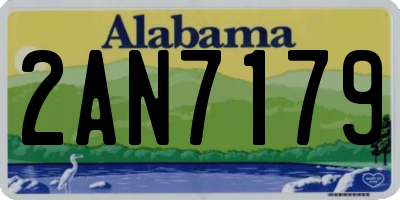 AL license plate 2AN7179