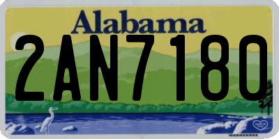AL license plate 2AN7180