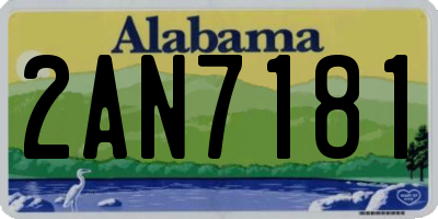 AL license plate 2AN7181