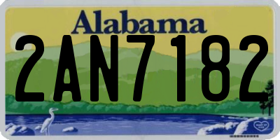 AL license plate 2AN7182