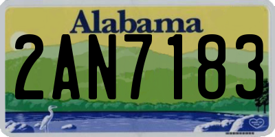 AL license plate 2AN7183