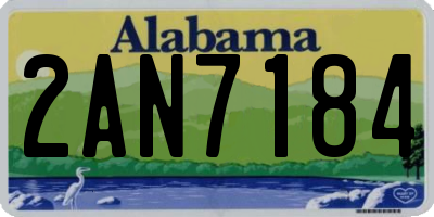 AL license plate 2AN7184