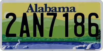 AL license plate 2AN7186