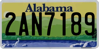 AL license plate 2AN7189