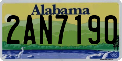 AL license plate 2AN7190