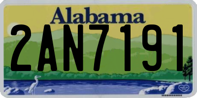 AL license plate 2AN7191