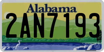 AL license plate 2AN7193