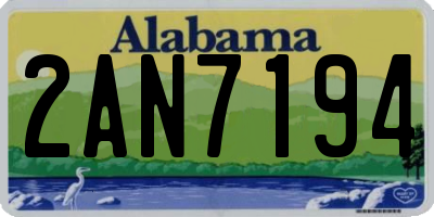 AL license plate 2AN7194