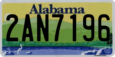 AL license plate 2AN7196