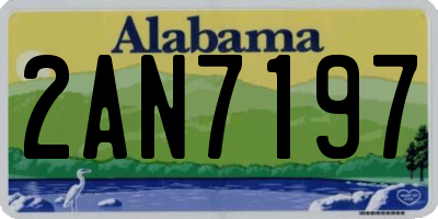 AL license plate 2AN7197