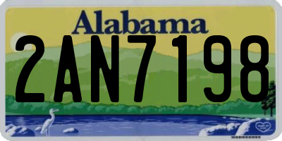 AL license plate 2AN7198