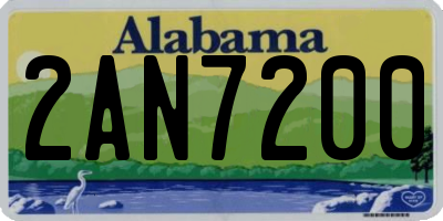 AL license plate 2AN7200