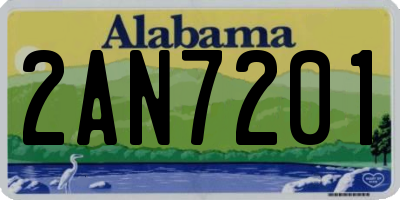AL license plate 2AN7201
