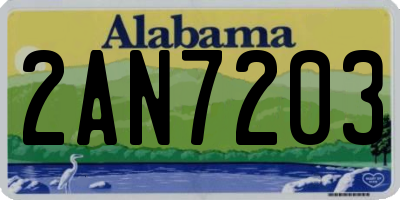 AL license plate 2AN7203