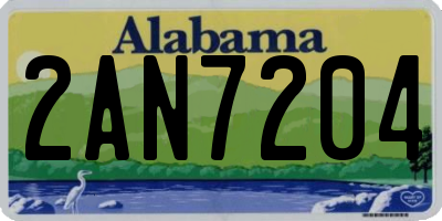 AL license plate 2AN7204