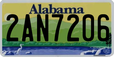 AL license plate 2AN7206