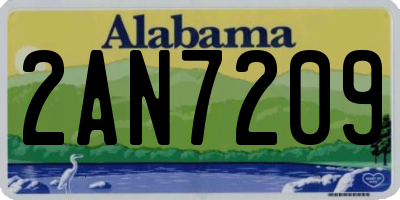 AL license plate 2AN7209