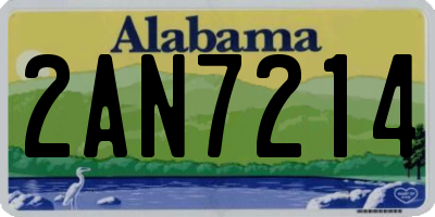 AL license plate 2AN7214