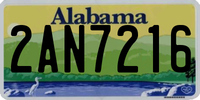 AL license plate 2AN7216