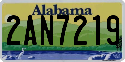 AL license plate 2AN7219
