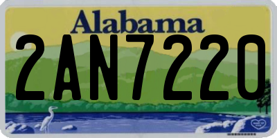 AL license plate 2AN7220