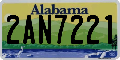AL license plate 2AN7221