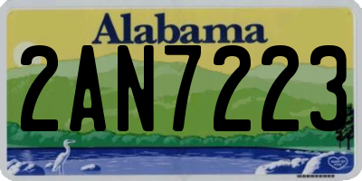 AL license plate 2AN7223