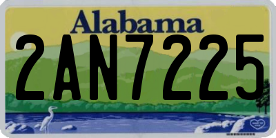 AL license plate 2AN7225