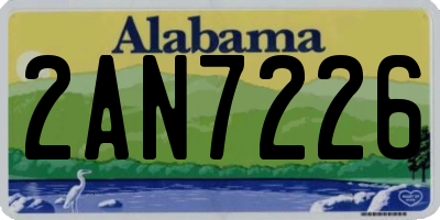 AL license plate 2AN7226