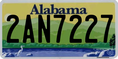 AL license plate 2AN7227