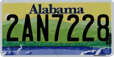 AL license plate 2AN7228