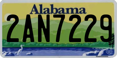 AL license plate 2AN7229