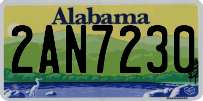 AL license plate 2AN7230