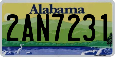 AL license plate 2AN7231