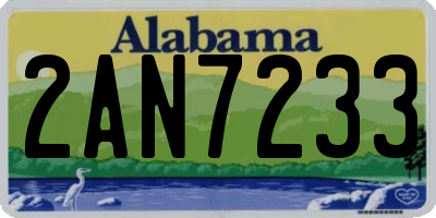 AL license plate 2AN7233
