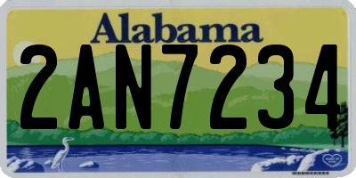 AL license plate 2AN7234
