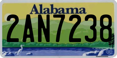 AL license plate 2AN7238