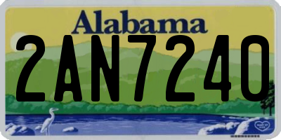AL license plate 2AN7240