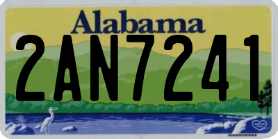 AL license plate 2AN7241
