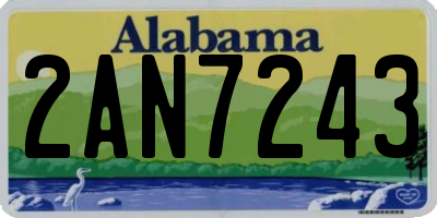 AL license plate 2AN7243