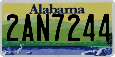 AL license plate 2AN7244