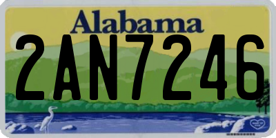 AL license plate 2AN7246