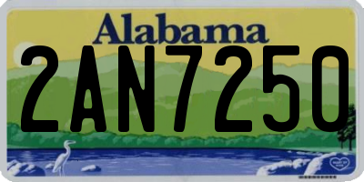 AL license plate 2AN7250