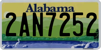 AL license plate 2AN7252