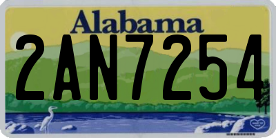 AL license plate 2AN7254